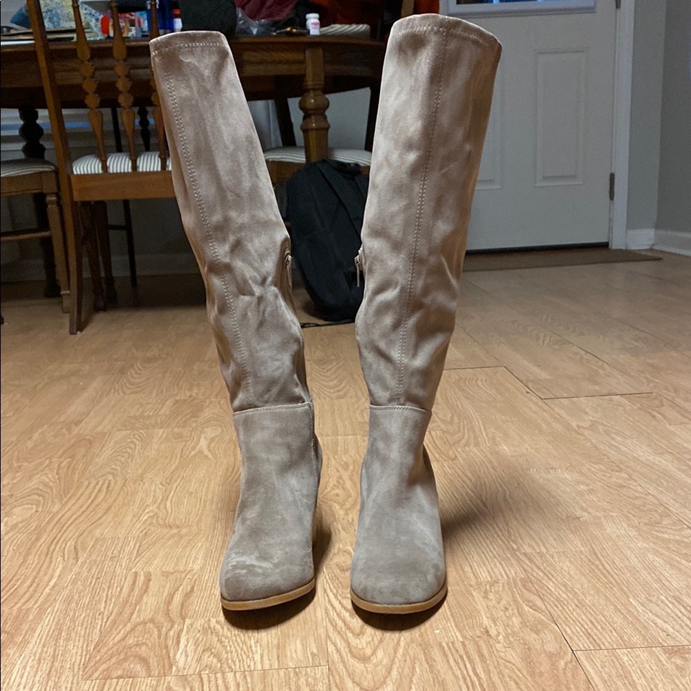 True Craft Tan Over the Knee Boots Suede Style